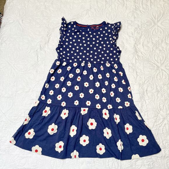 Mini Boden Tiered Floral Dress Size 9/10 - Picture 2 of 6